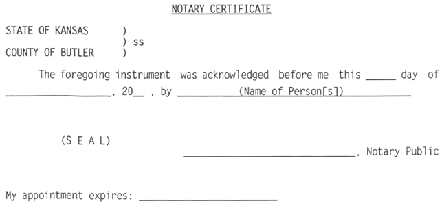 A close-up of a notary certificate
Description automatically generated
